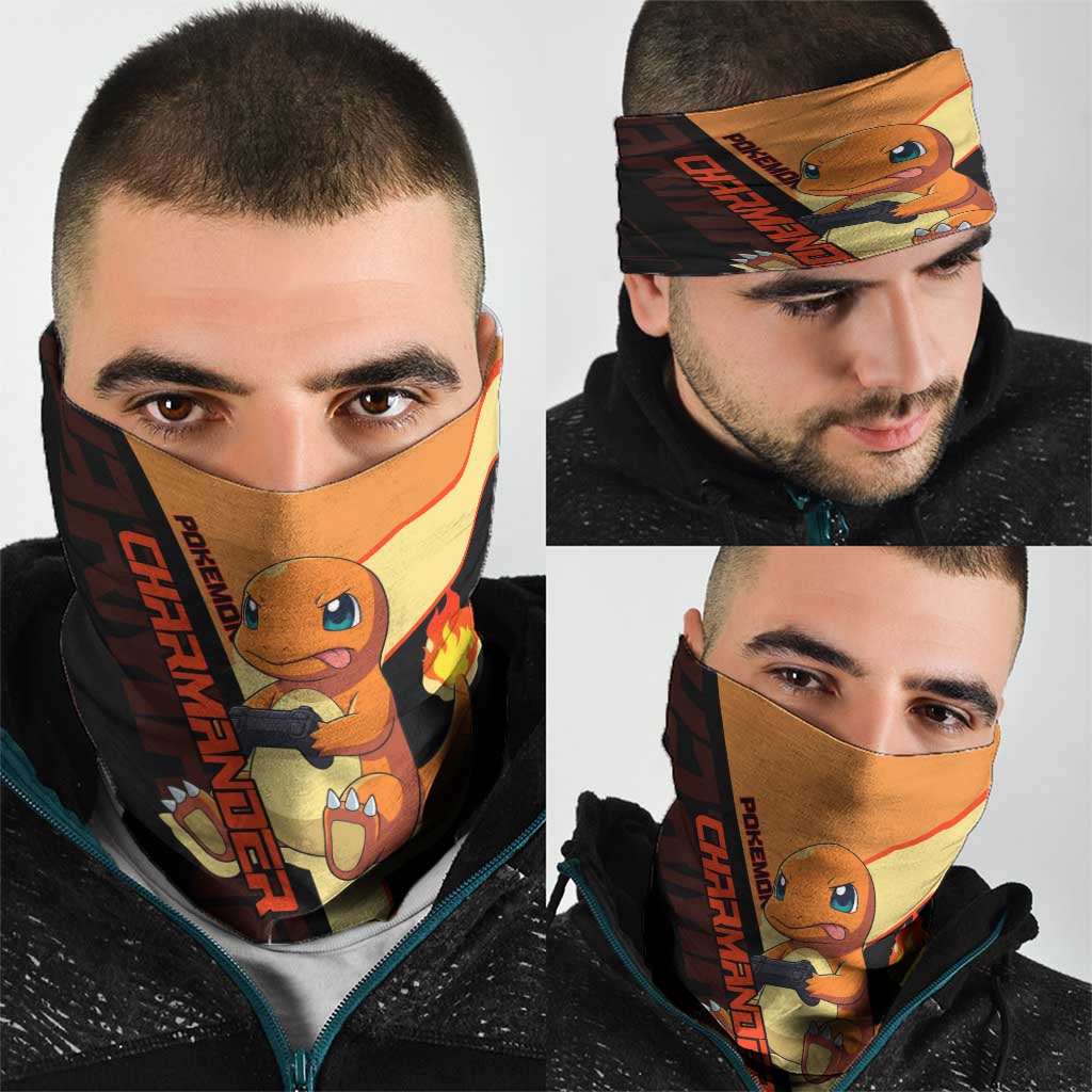 Charmander Poké Neck Gaiter Playful Retro Anime Style