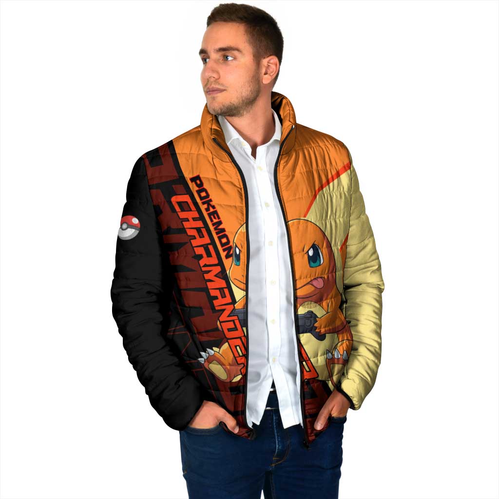 Charmander Poké Padded Jacket Playful Retro Anime Style