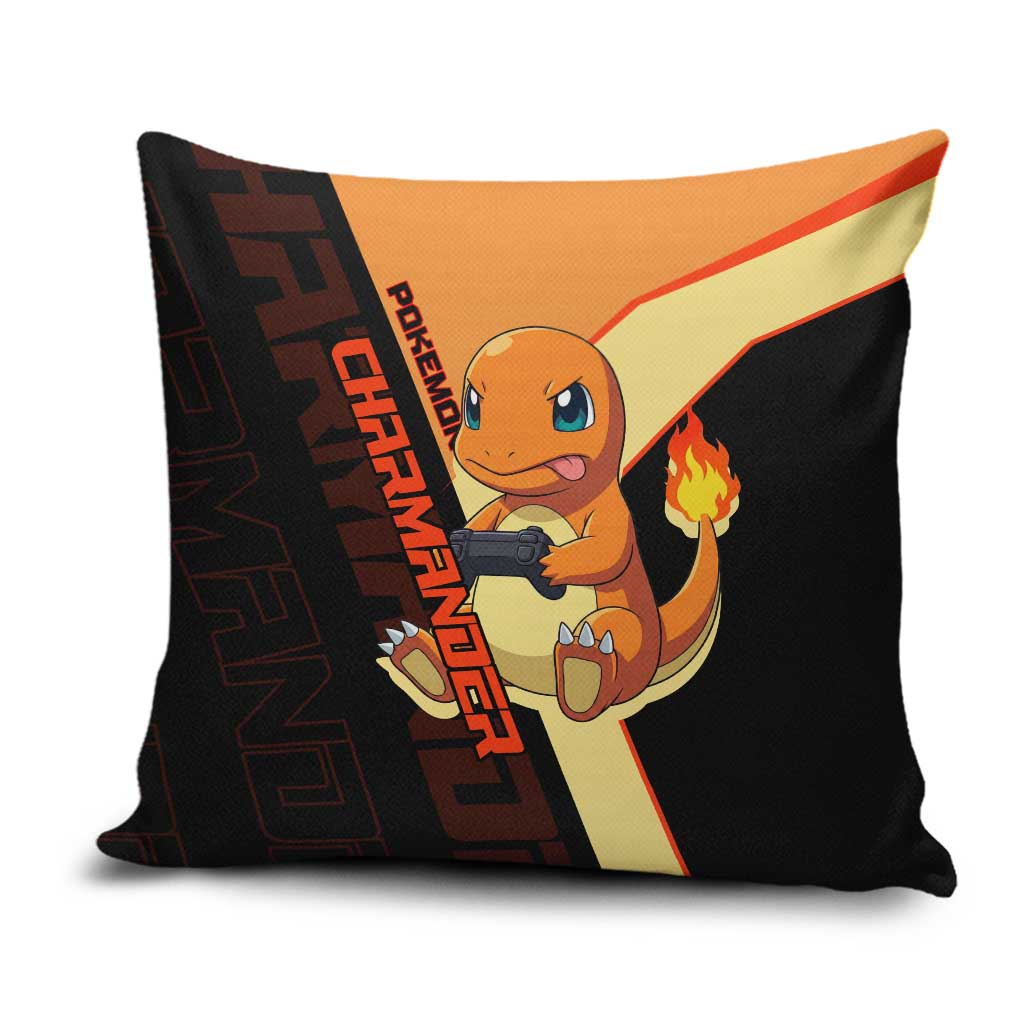 Charmander Poké Pillow Cover Playful Retro Anime Style