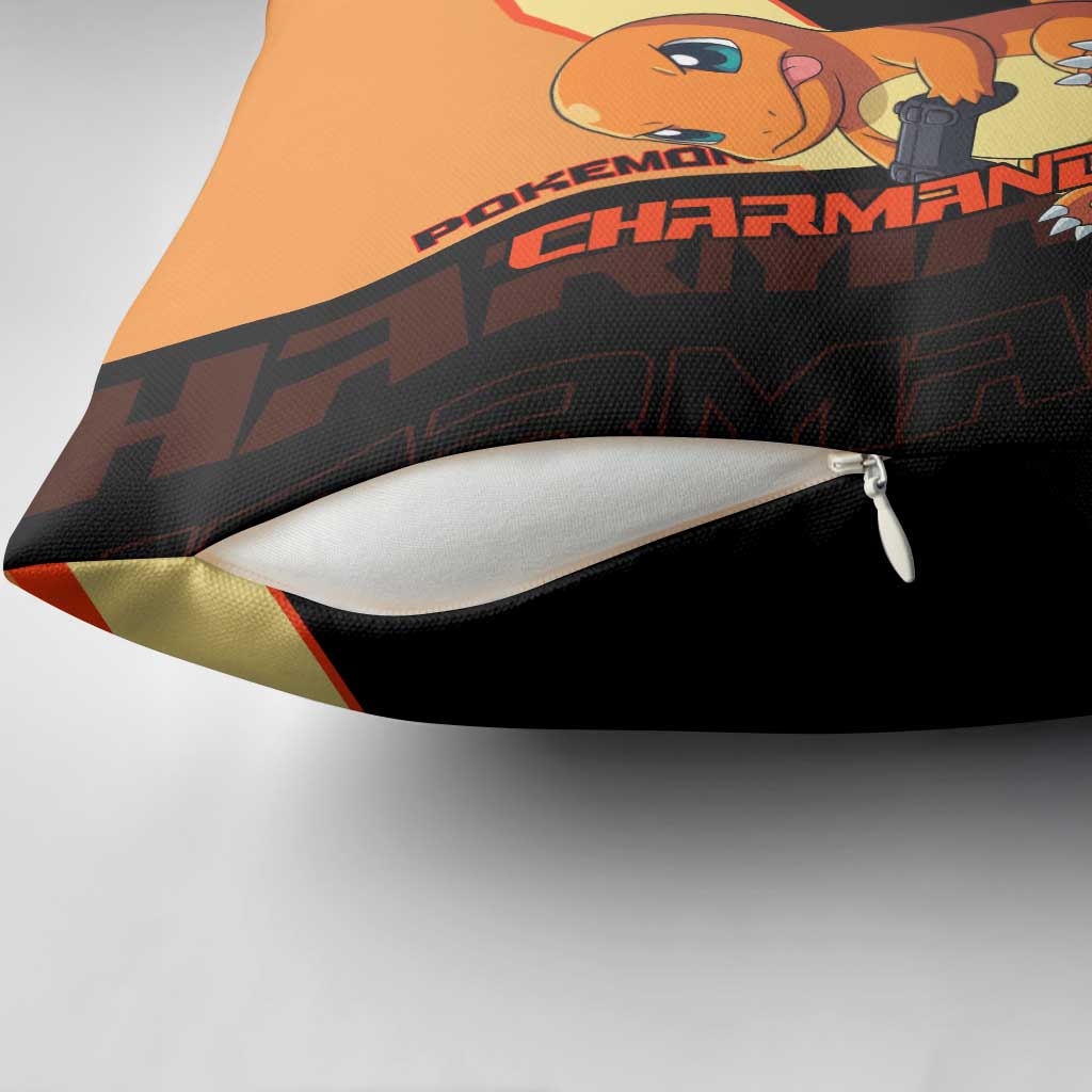 Charmander Poké Pillow Cover Playful Retro Anime Style