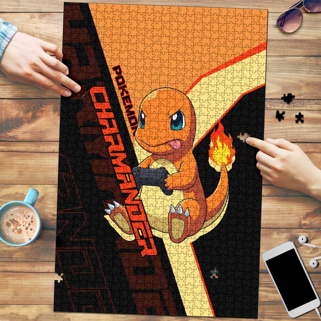 Charmander Poké Puzzle Playful Retro Anime Style