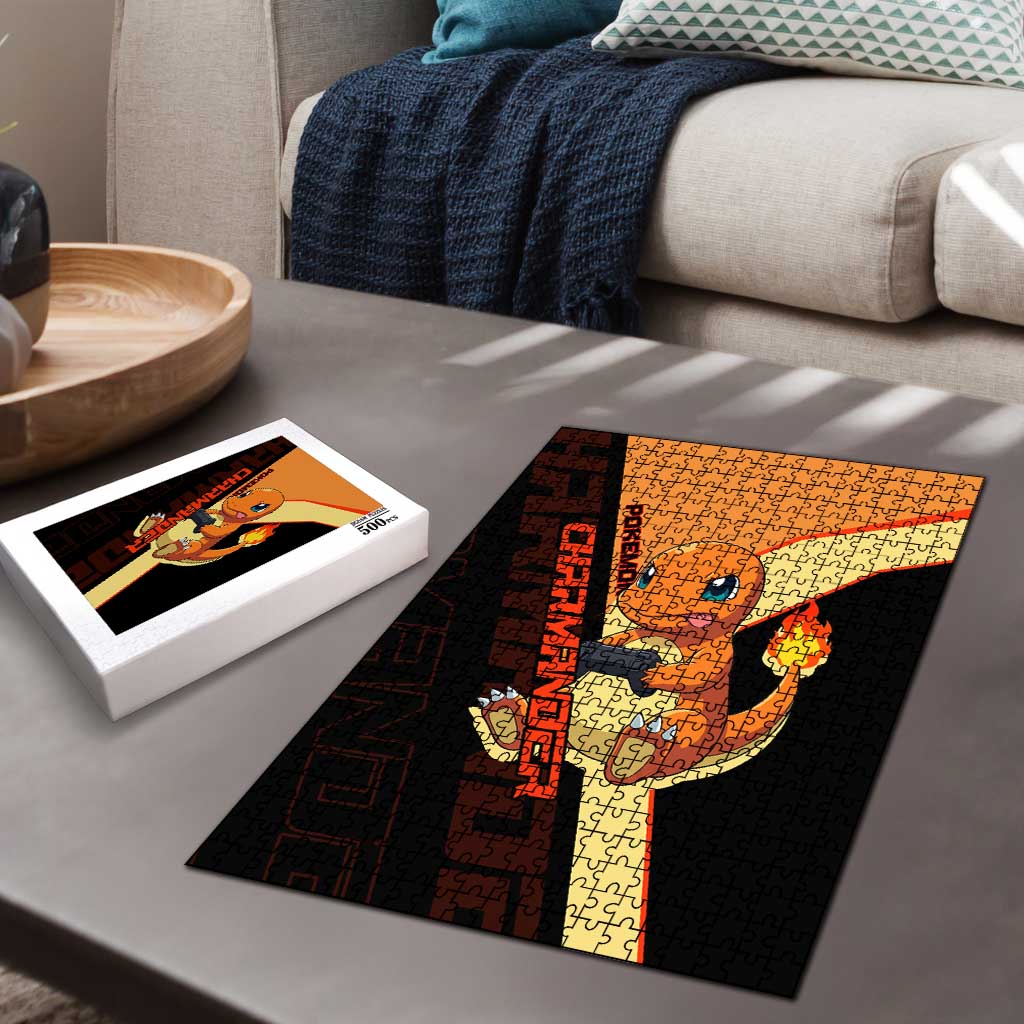 Charmander Poké Puzzle Playful Retro Anime Style