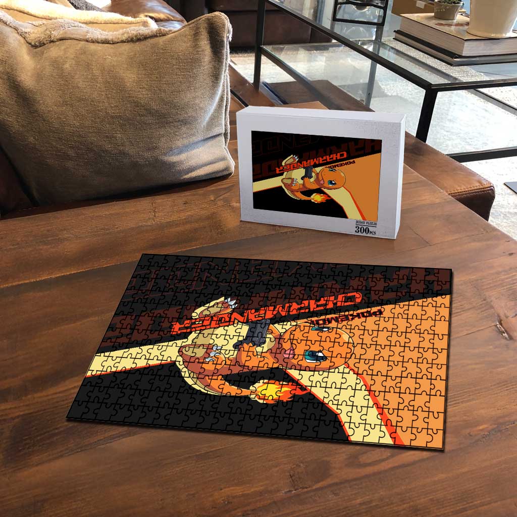 Charmander Poké Puzzle Playful Retro Anime Style