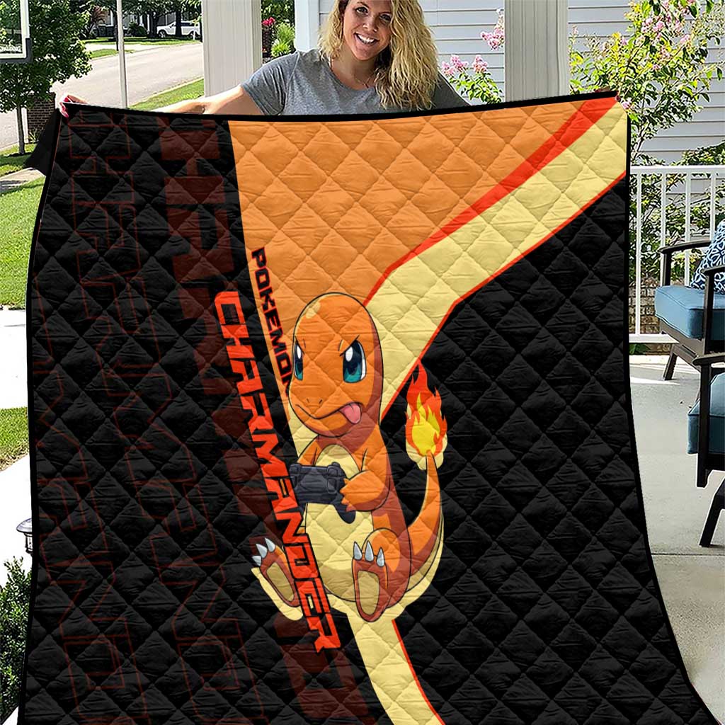 Charmander Poké Quilt Playful Retro Anime Style