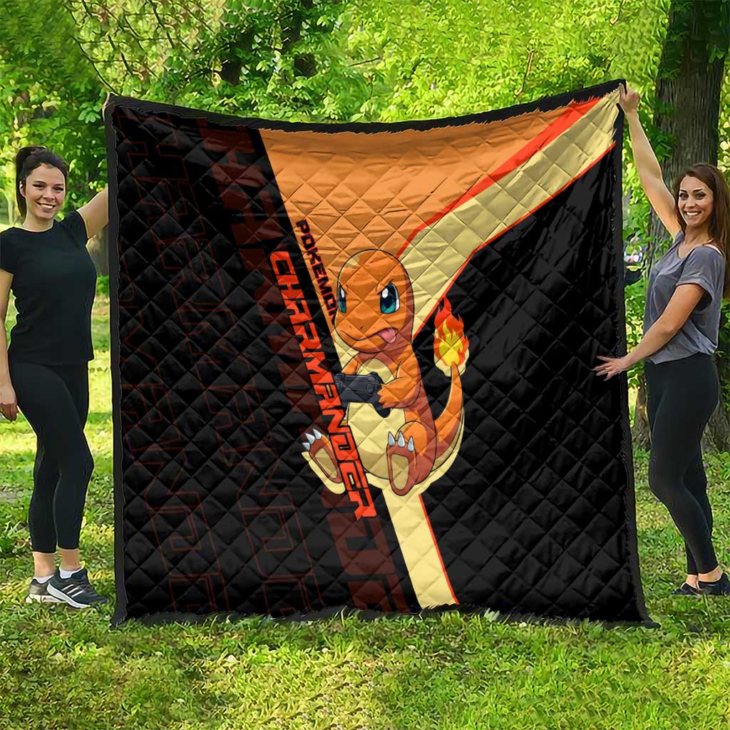 Charmander Poké Quilt Playful Retro Anime Style