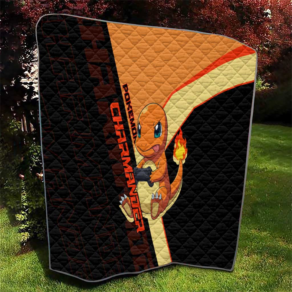 Charmander Poké Quilt Playful Retro Anime Style