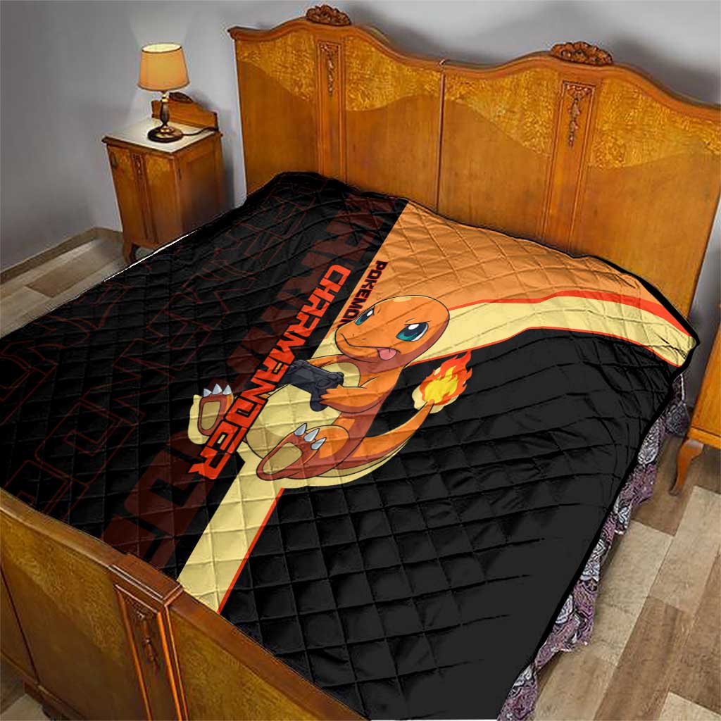 Charmander Poké Quilt Playful Retro Anime Style