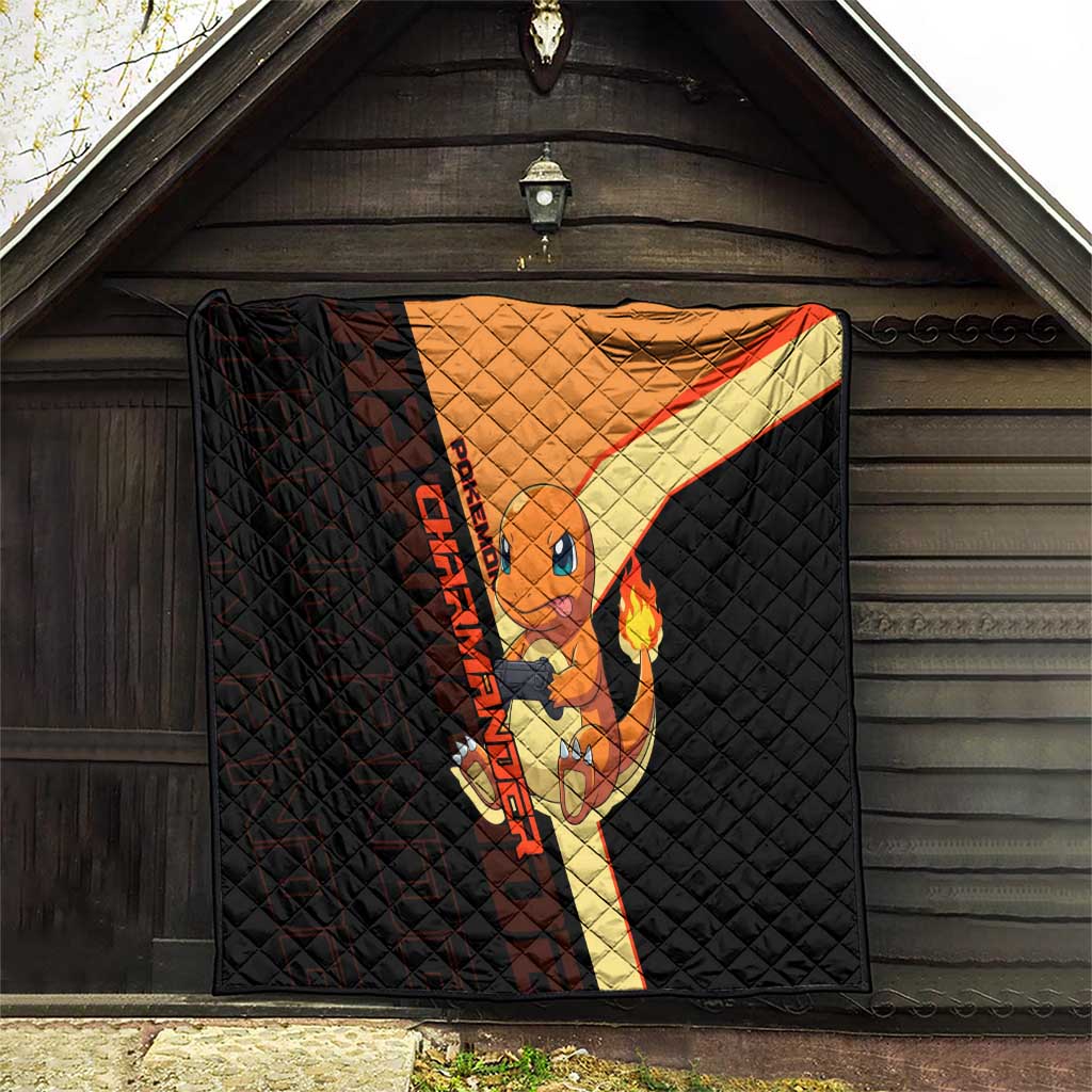 Charmander Poké Quilt Playful Retro Anime Style