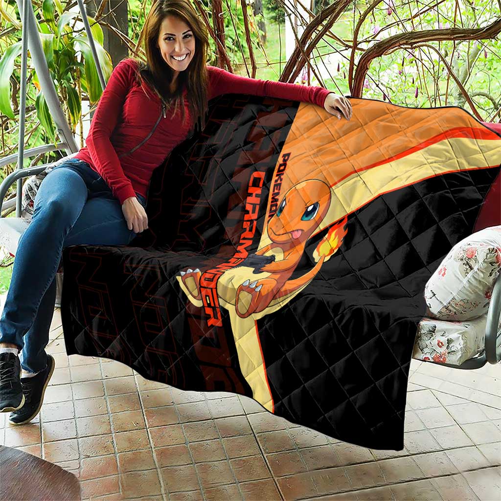 Charmander Poké Quilt Playful Retro Anime Style