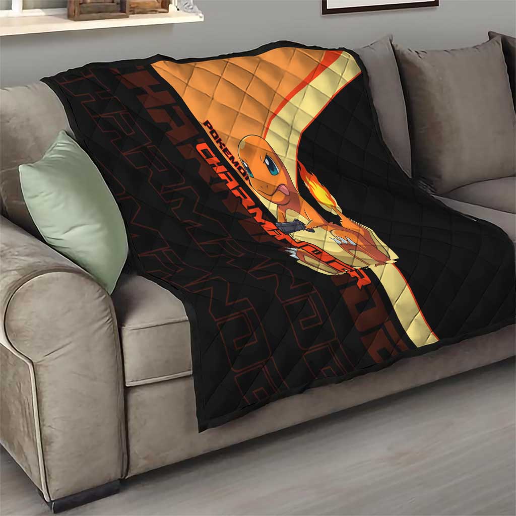 Charmander Poké Quilt Playful Retro Anime Style
