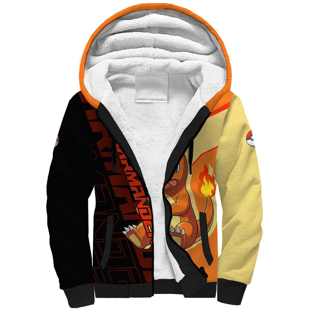 Charmander Poké Sherpa Hoodie Playful Retro Anime Style