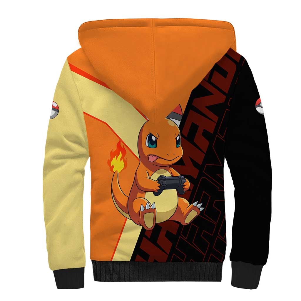 Charmander Poké Sherpa Hoodie Playful Retro Anime Style