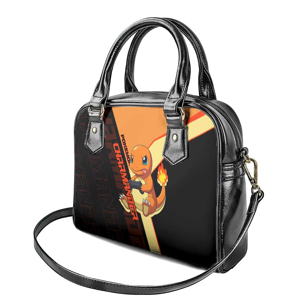 Charmander Poké Shoulder Handbag Playful Retro Anime Style