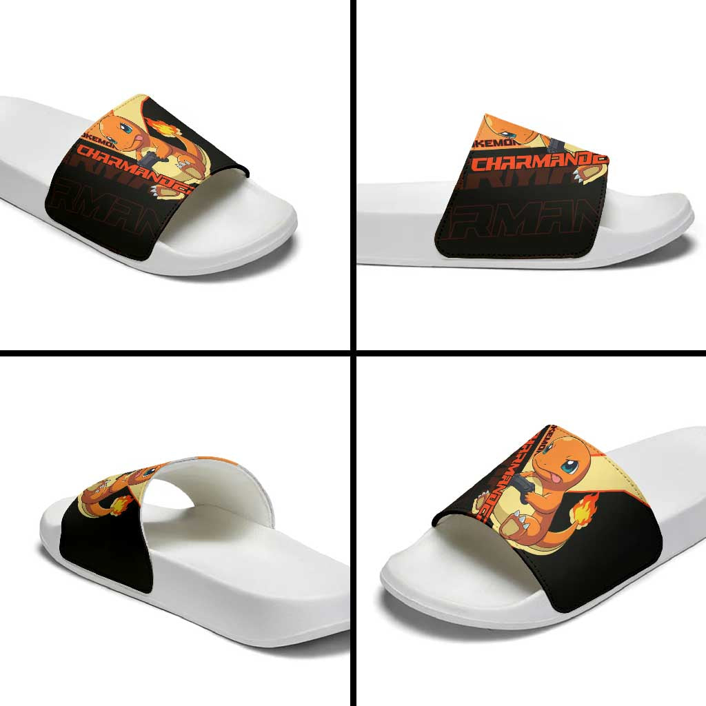 Charmander Poké Slide Sandals Playful Retro Anime Style