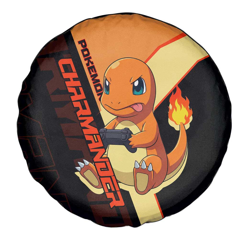 Charmander Poké Spare Tire Cover Playful Retro Anime Style