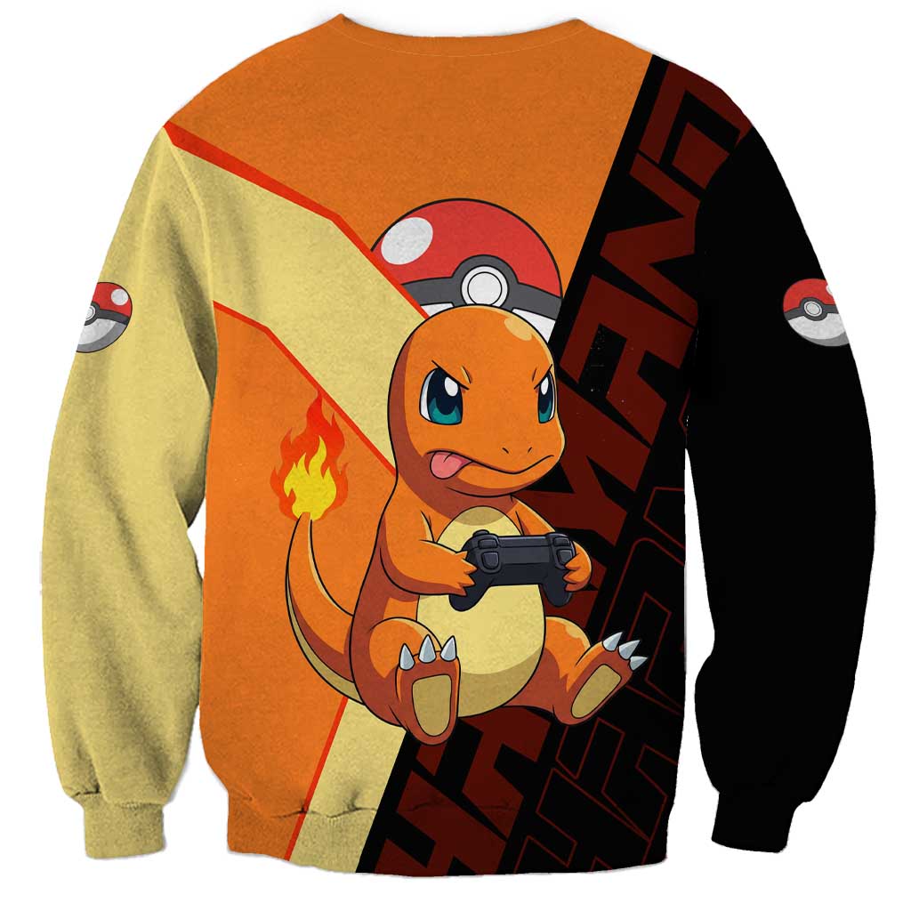 Charmander Poké Sweatshirt Playful Retro Anime Style