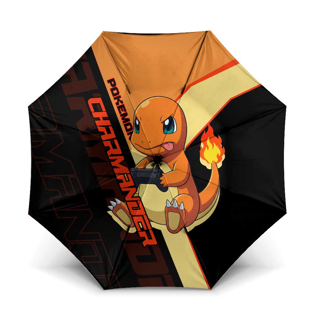 Charmander Poké Umbrella Playful Retro Anime Style