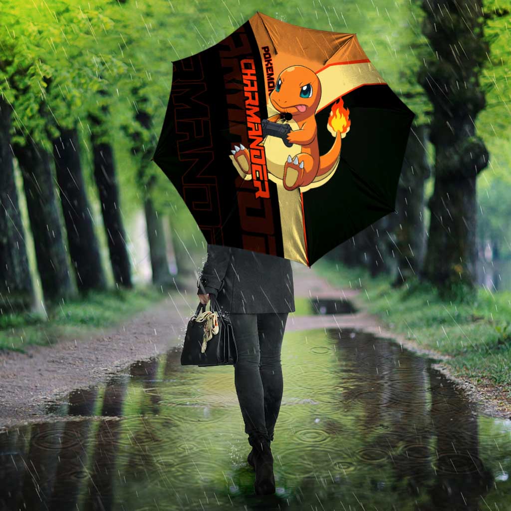 Charmander Poké Umbrella Playful Retro Anime Style