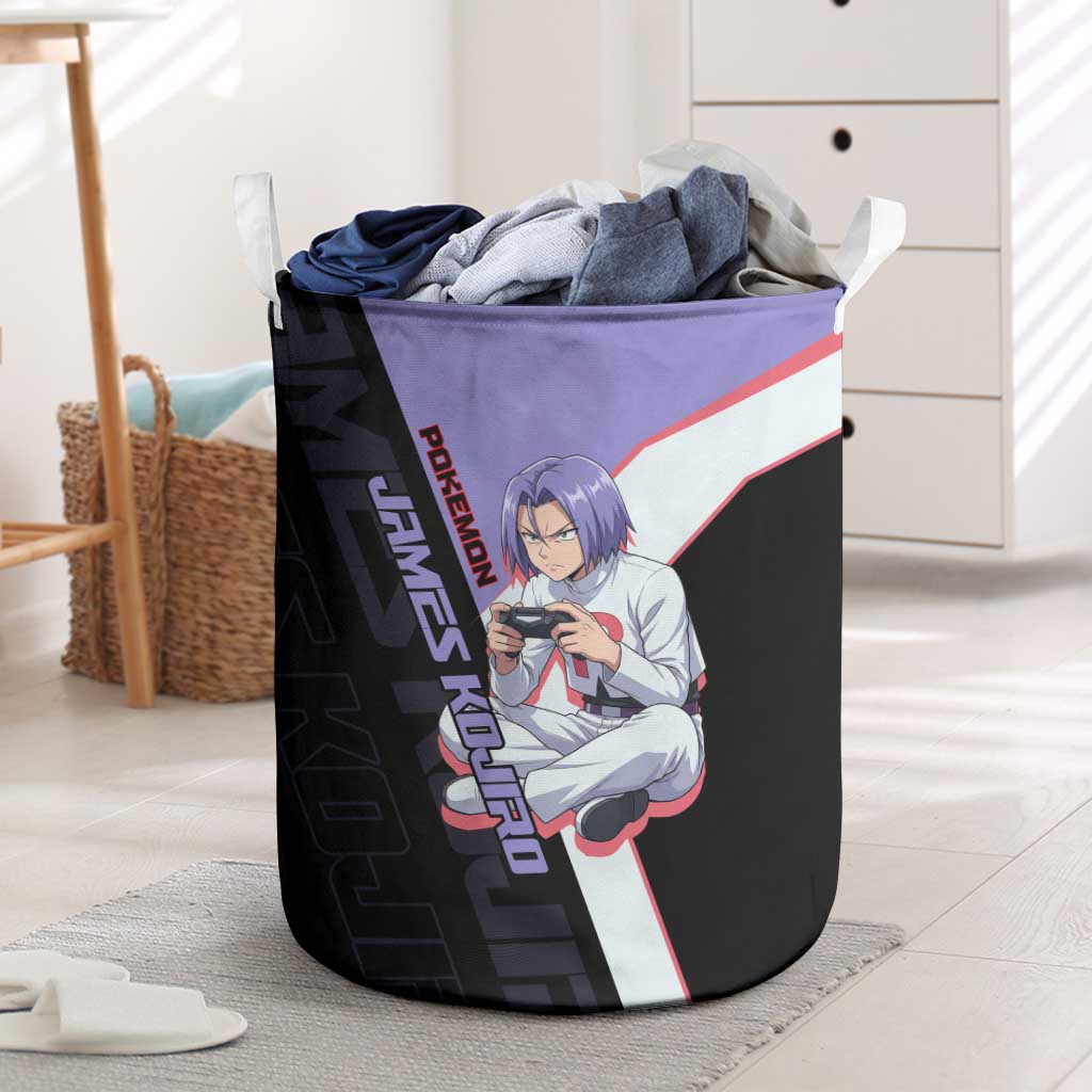James Kojiro Poké Laundry Basket Classic Villain Anime Style