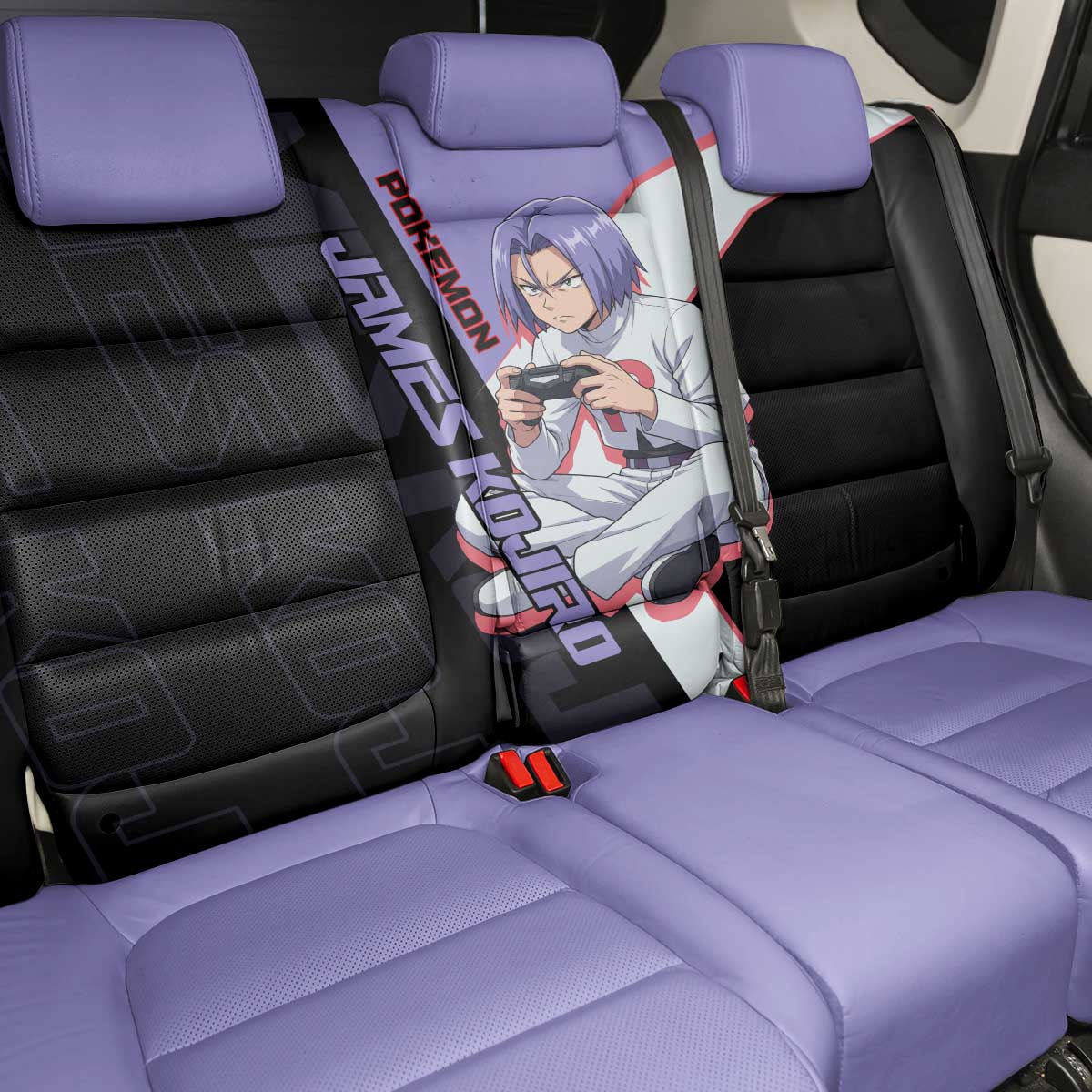 James Kojiro Poké Back Car Seat Cover Classic Villain Anime Style