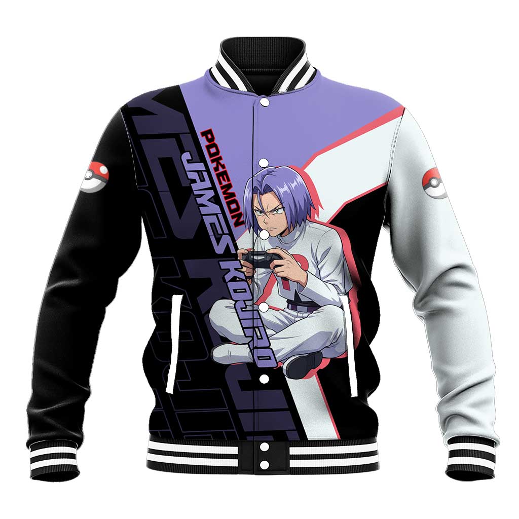 James Kojiro Poké Baseball Jacket Classic Villain Anime Style