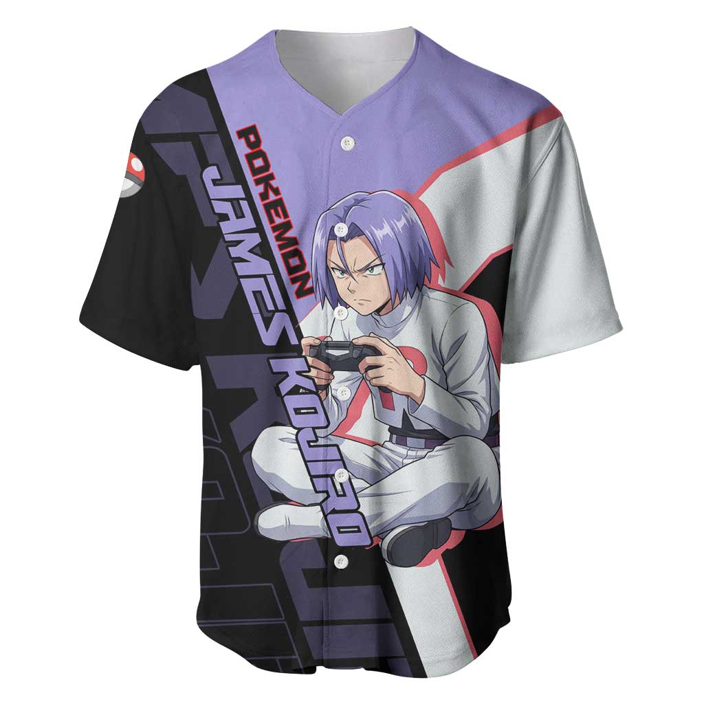 James Kojiro Poké Baseball Jersey Classic Villain Anime Style