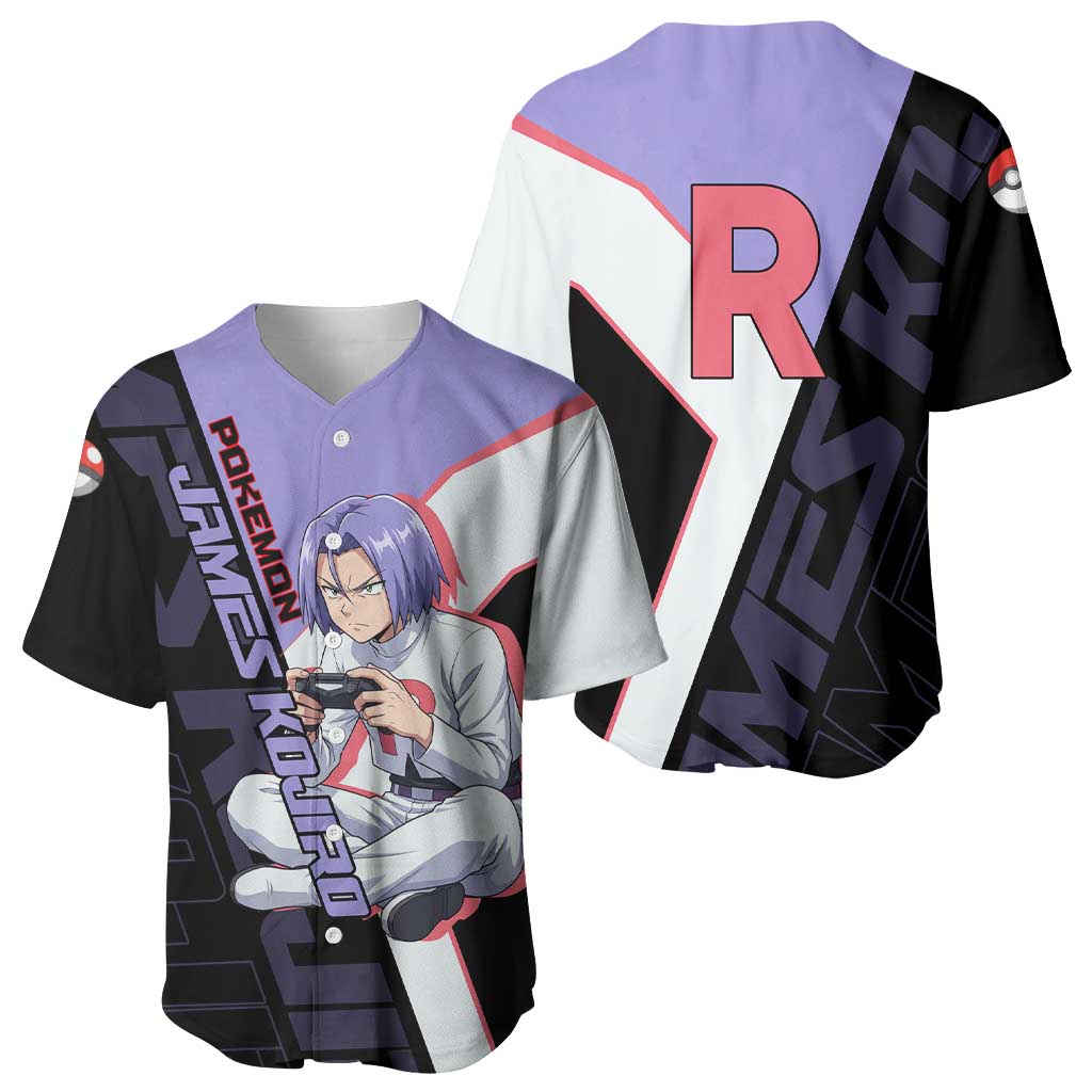 James Kojiro Poké Baseball Jersey Classic Villain Anime Style