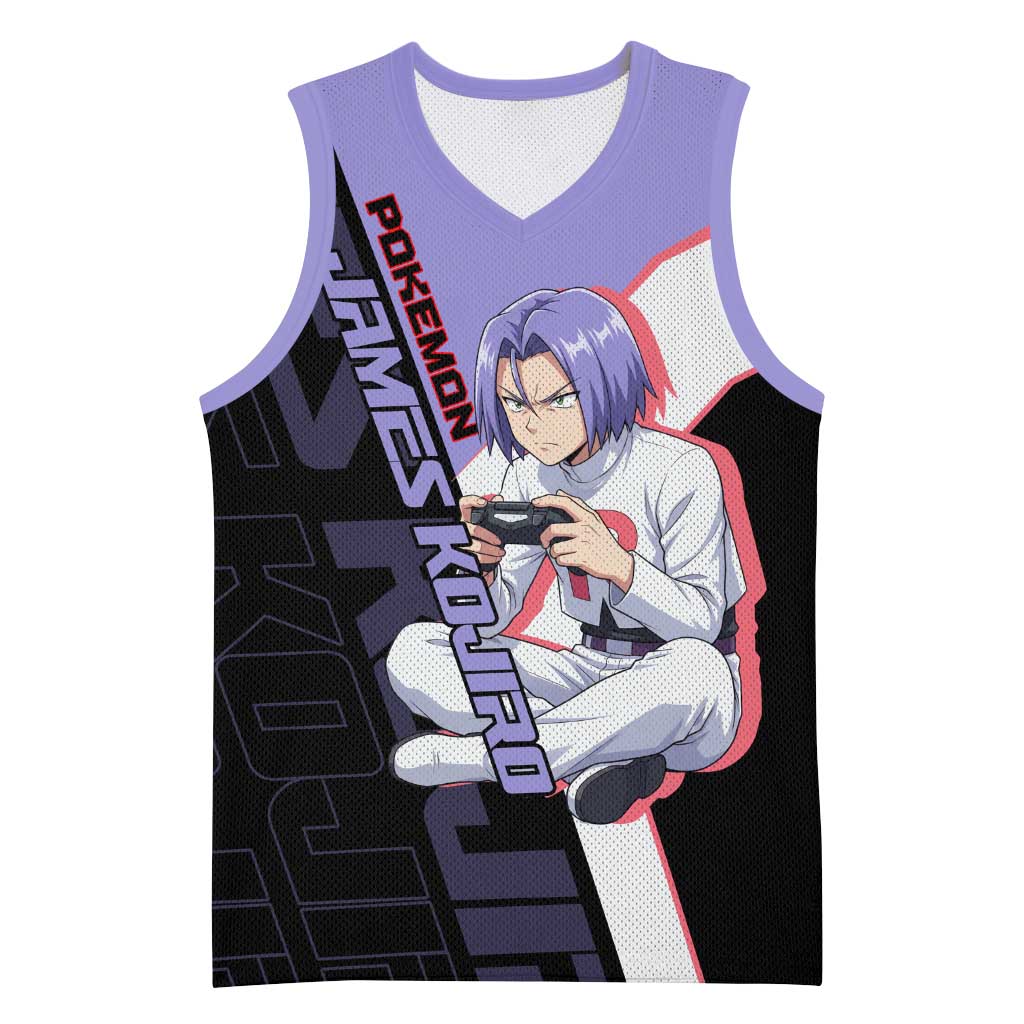 James Kojiro Poké Basketball Jersey Classic Villain Anime Style