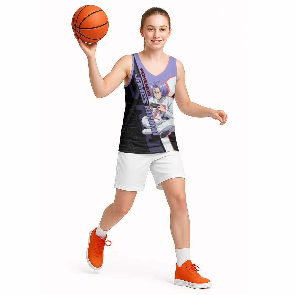 James Kojiro Poké Basketball Jersey Classic Villain Anime Style