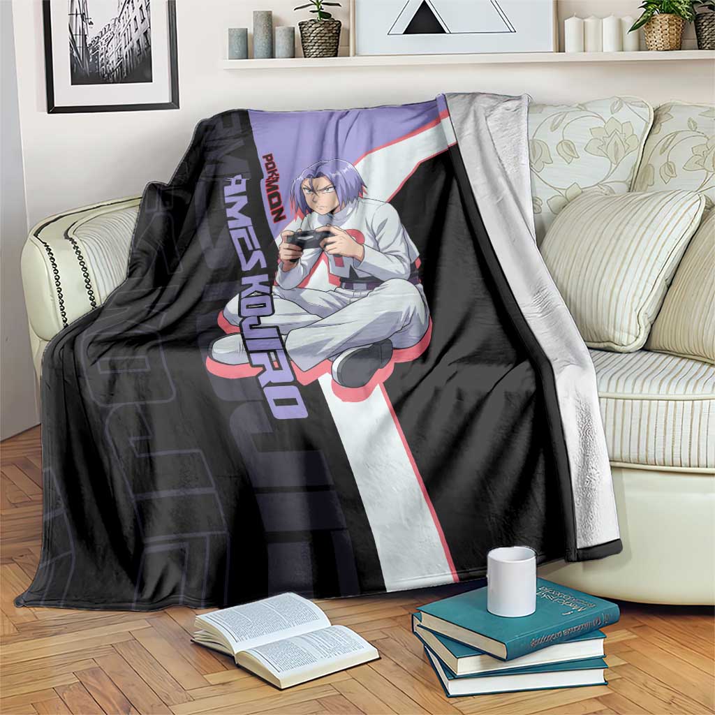 James Kojiro Poké Blanket Classic Villain Anime Style