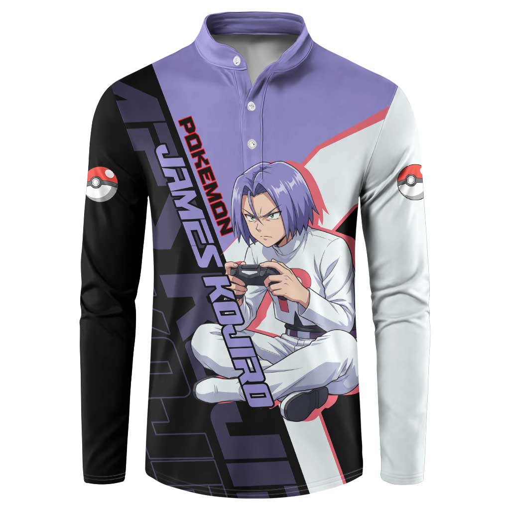 James Kojiro Poké Button Sweatshirt Classic Villain Anime Style