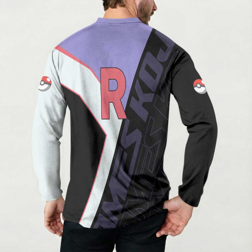 James Kojiro Poké Button Sweatshirt Classic Villain Anime Style