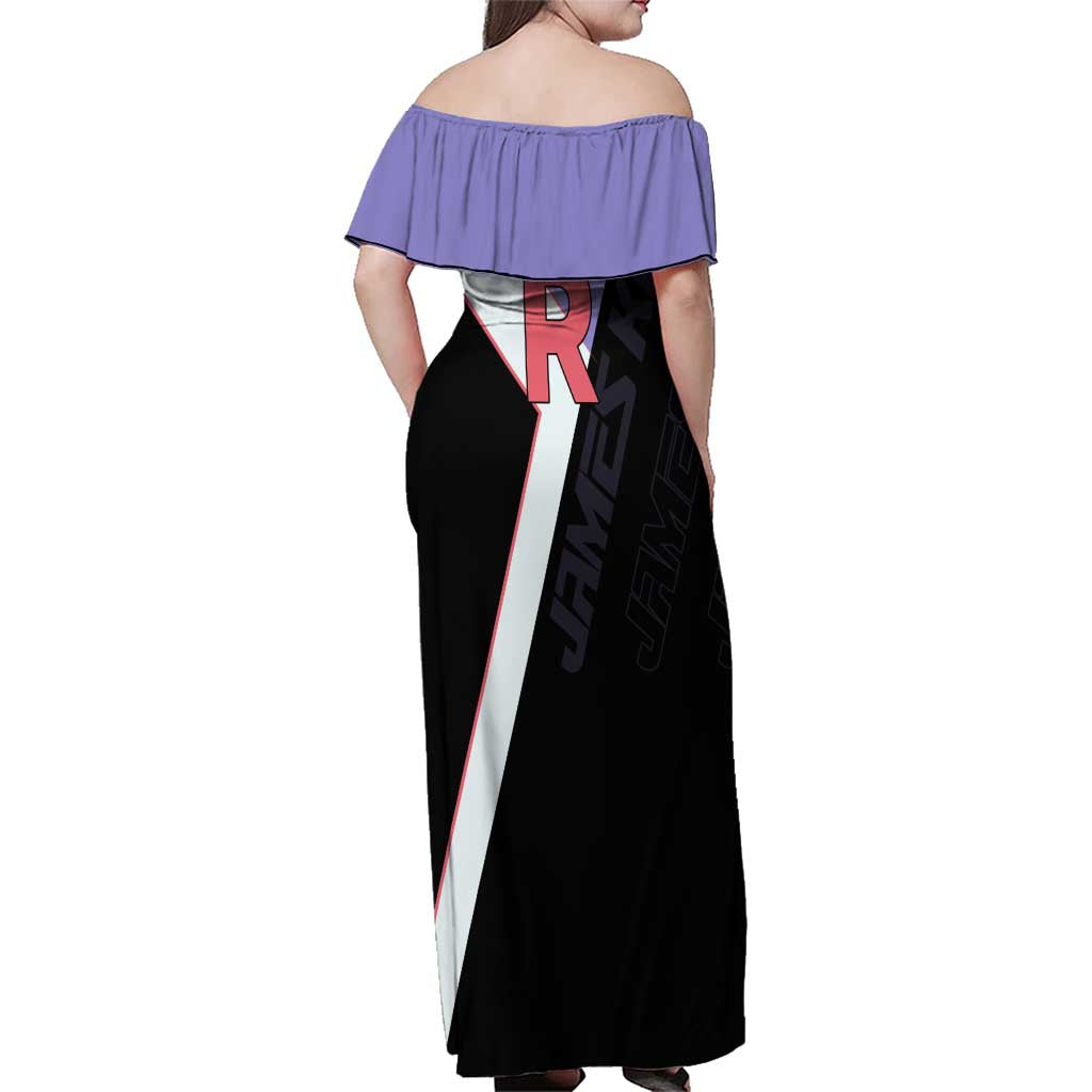 James Kojiro Poké Family Matching Off Shoulder Maxi Dress and Hawaiian Shirt Classic Villain Anime Style