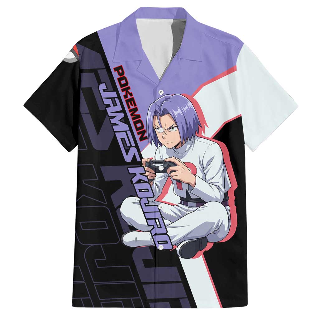 James Kojiro Poké Hawaiian Shirt Classic Villain Anime Style