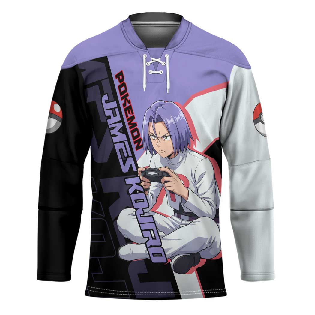 James Kojiro Poké Hockey Jersey Classic Villain Anime Style