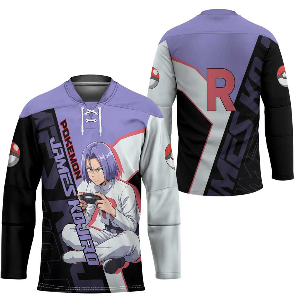 James Kojiro Poké Hockey Jersey Classic Villain Anime Style