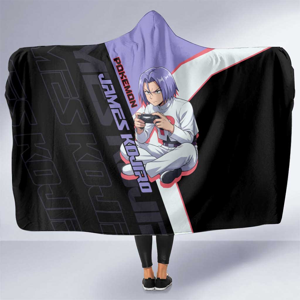 James Kojiro Poké Hooded Blanket Classic Villain Anime Style