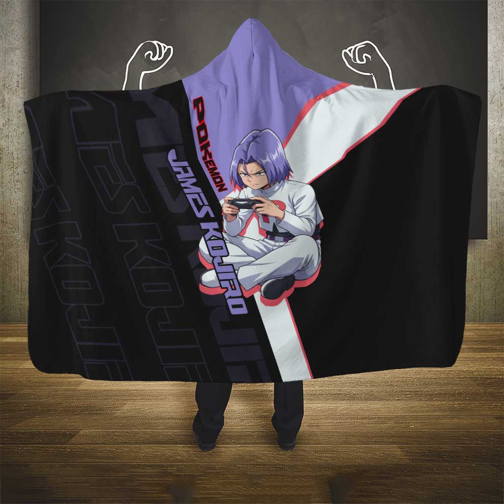 James Kojiro Poké Hooded Blanket Classic Villain Anime Style