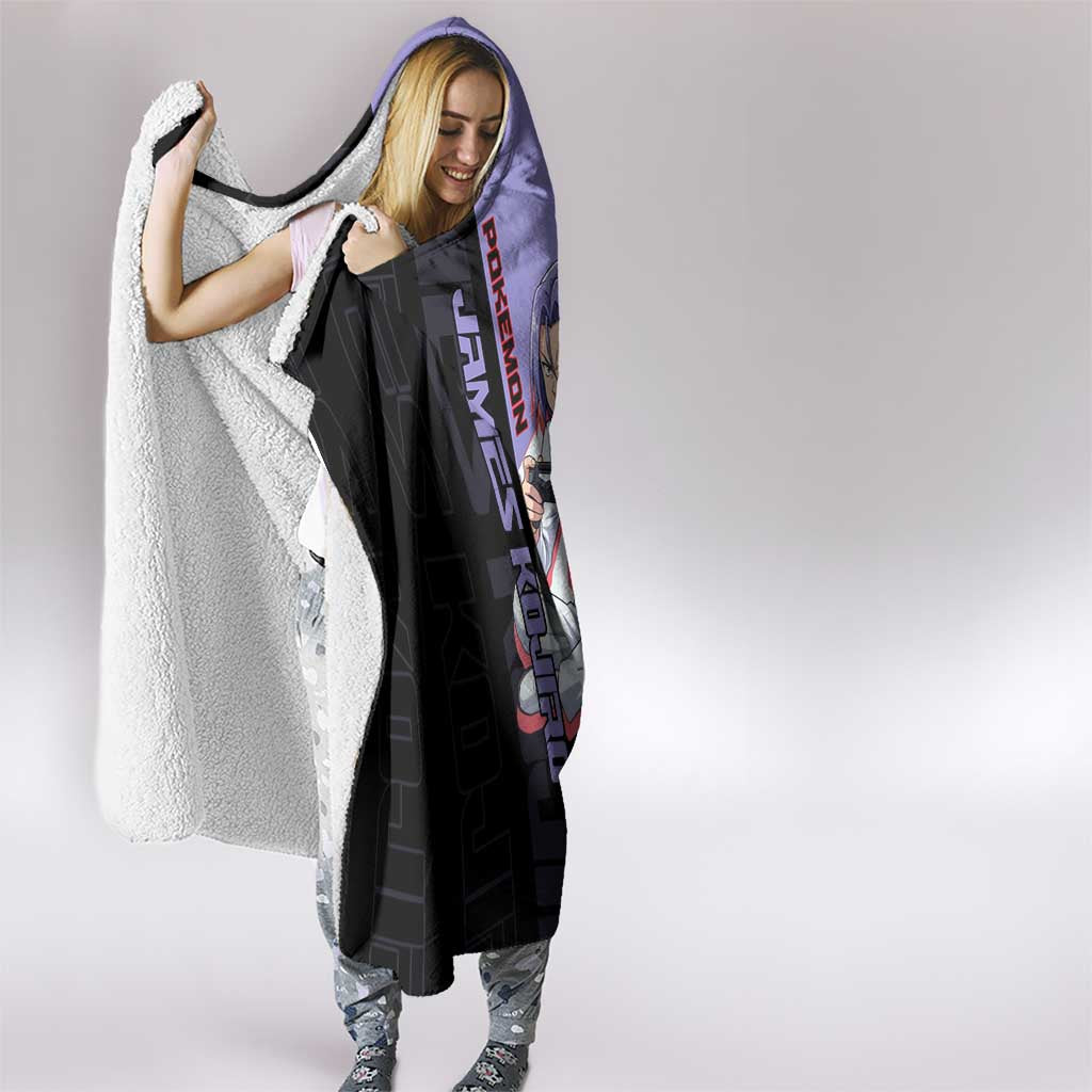 James Kojiro Poké Hooded Blanket Classic Villain Anime Style