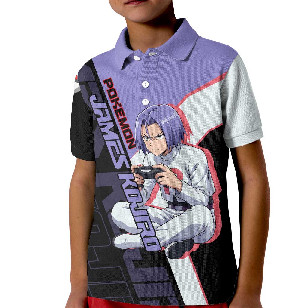 James Kojiro Poké Kid Polo Shirt Classic Villain Anime Style