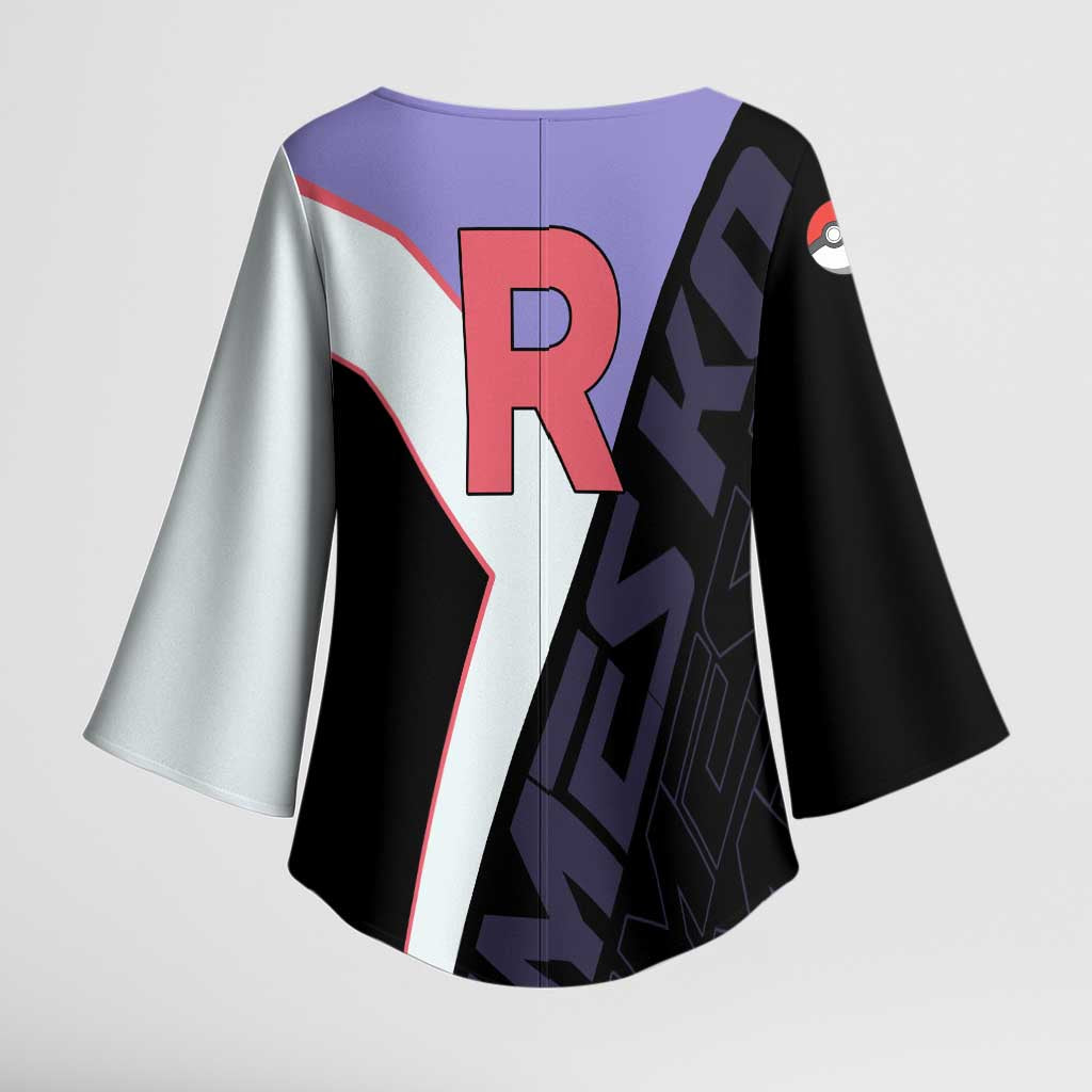 James Kojiro Poké Kimono Sleeve Blouse Classic Villain Anime Style