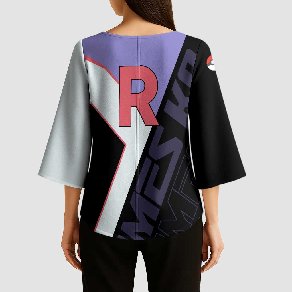 James Kojiro Poké Kimono Sleeve Blouse Classic Villain Anime Style