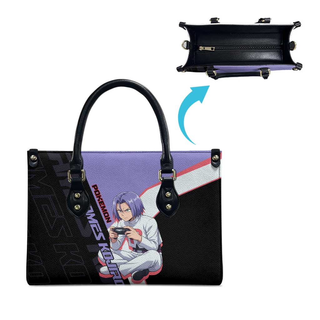 James Kojiro Poké Leather Bag Classic Villain Anime Style