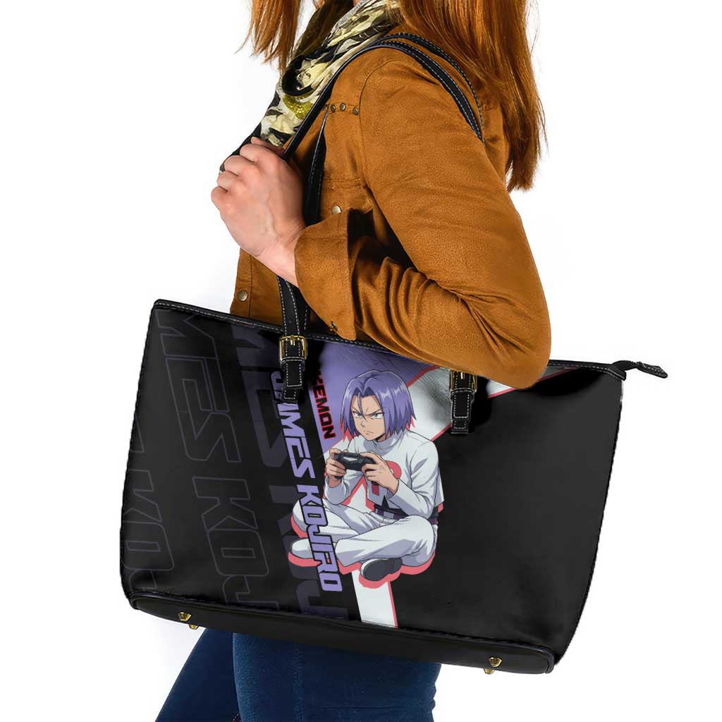 James Kojiro Poké Leather Tote Bag Classic Villain Anime Style