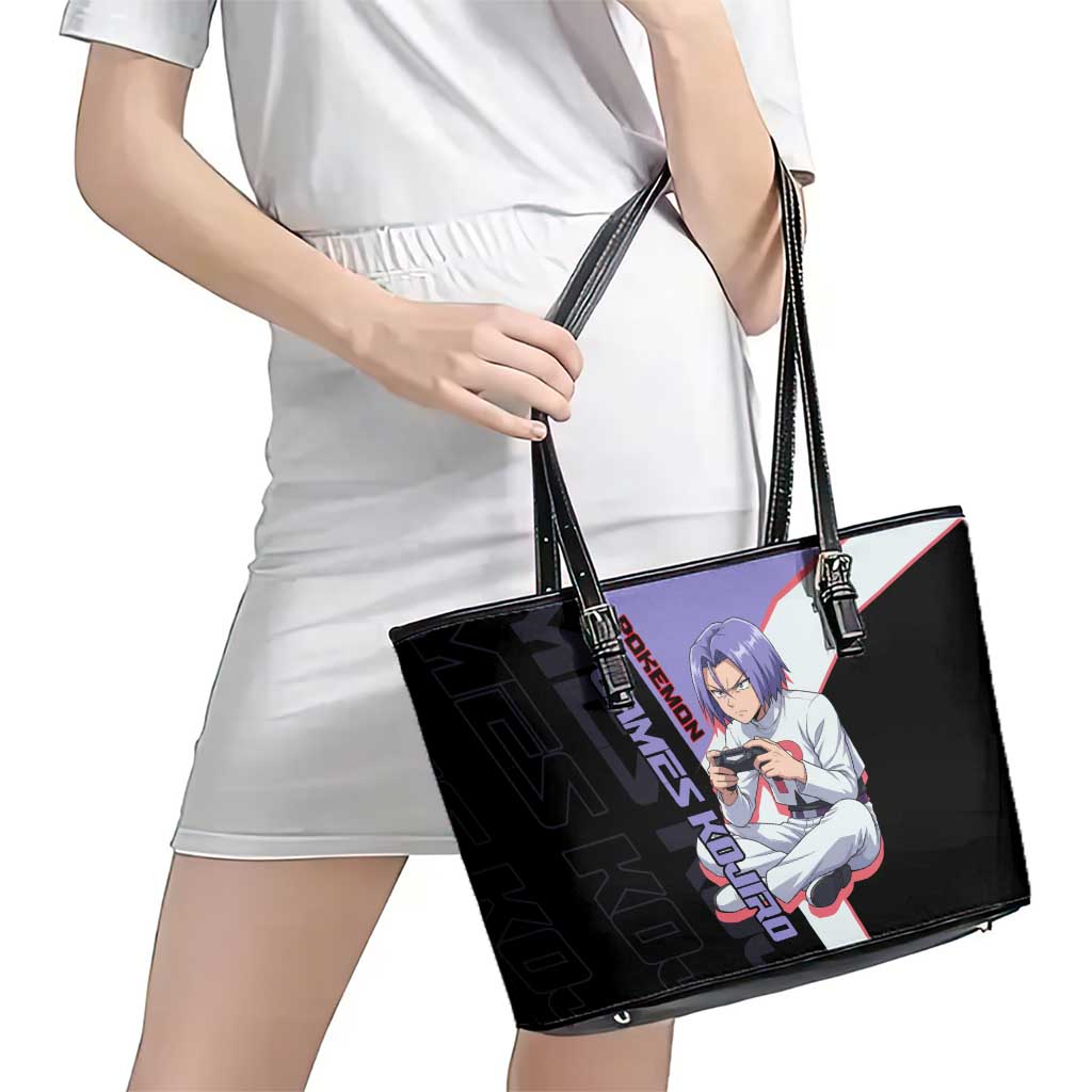 James Kojiro Poké Leather Tote Bag Classic Villain Anime Style
