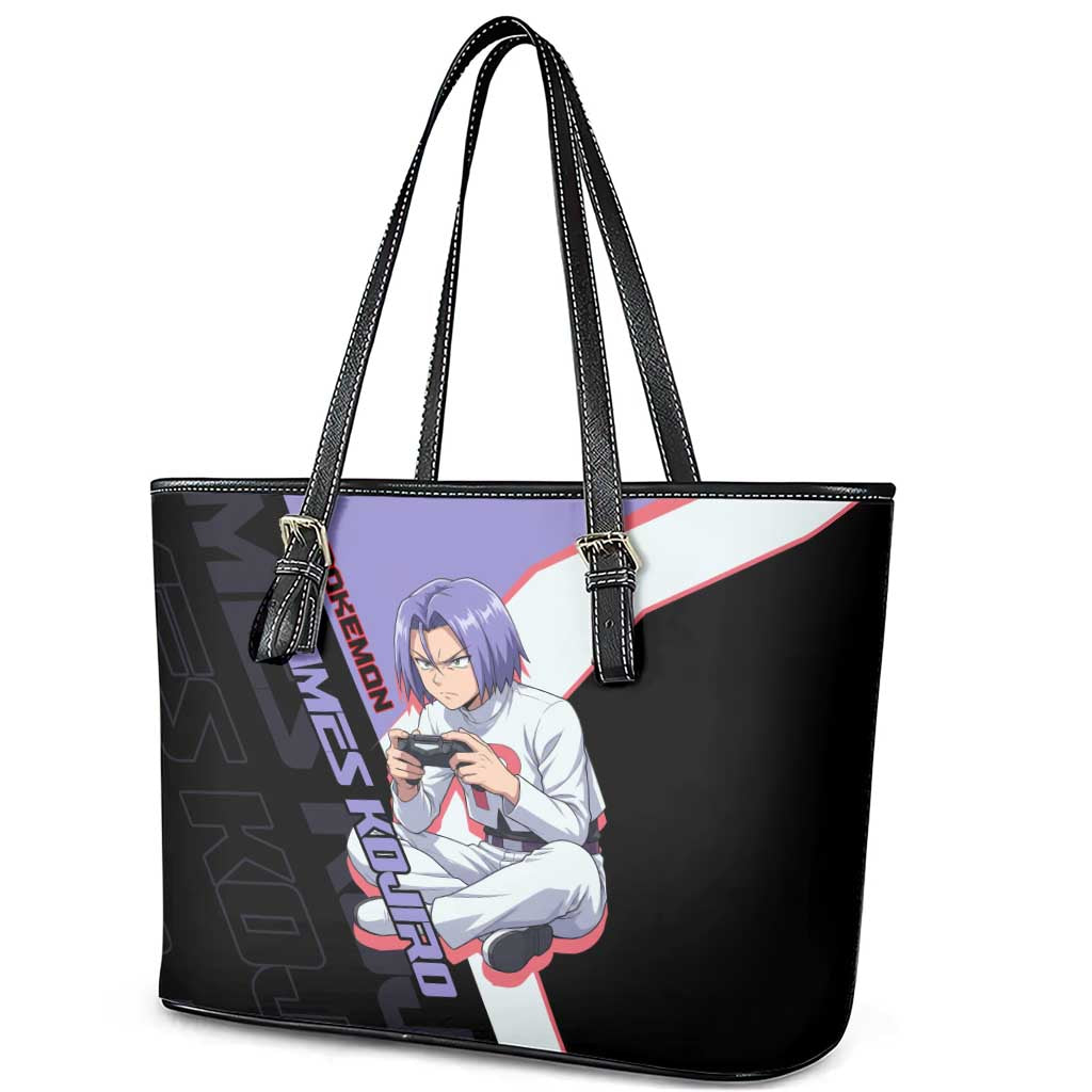James Kojiro Poké Leather Tote Bag Classic Villain Anime Style