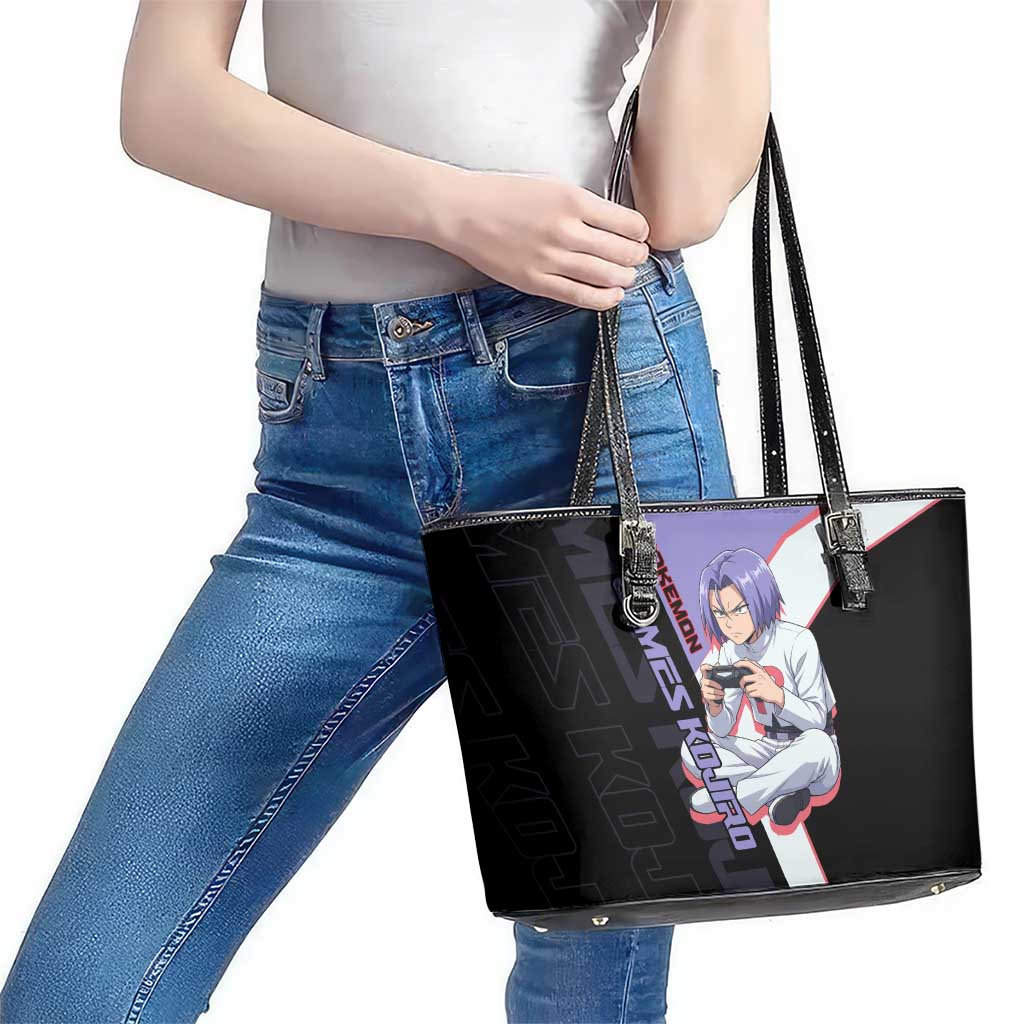 James Kojiro Poké Leather Tote Bag Classic Villain Anime Style