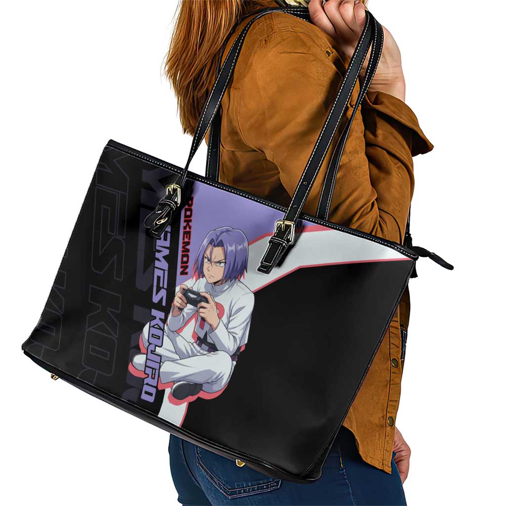James Kojiro Poké Leather Tote Bag Classic Villain Anime Style