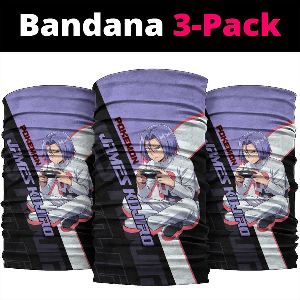 James Kojiro Poké Neck Gaiter Classic Villain Anime Style
