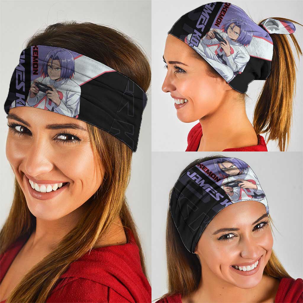 James Kojiro Poké Neck Gaiter Classic Villain Anime Style